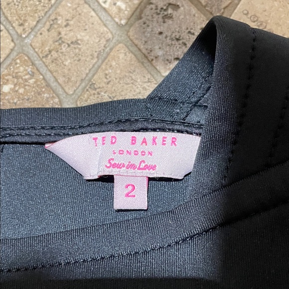 Weekend Ted Baker Elegant Black Mini Dress Size 2 - Picture 2 of 5